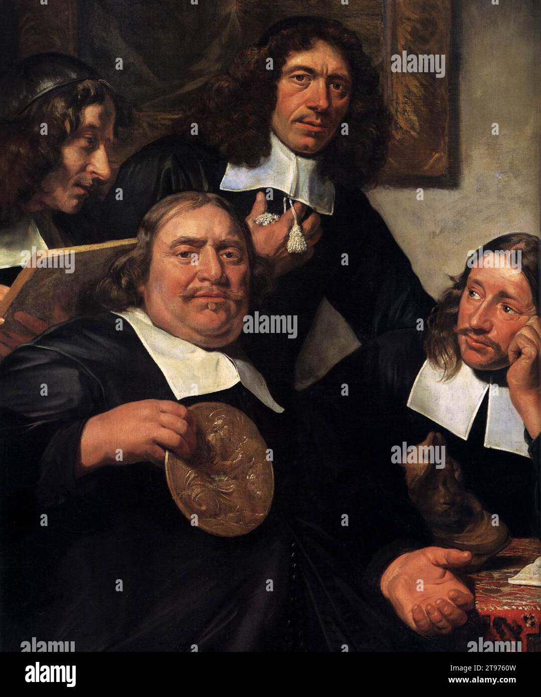 The Governors of the Guild of St Luke, Haarlem (dettaglio) 1675 di Jan De Bray Foto Stock