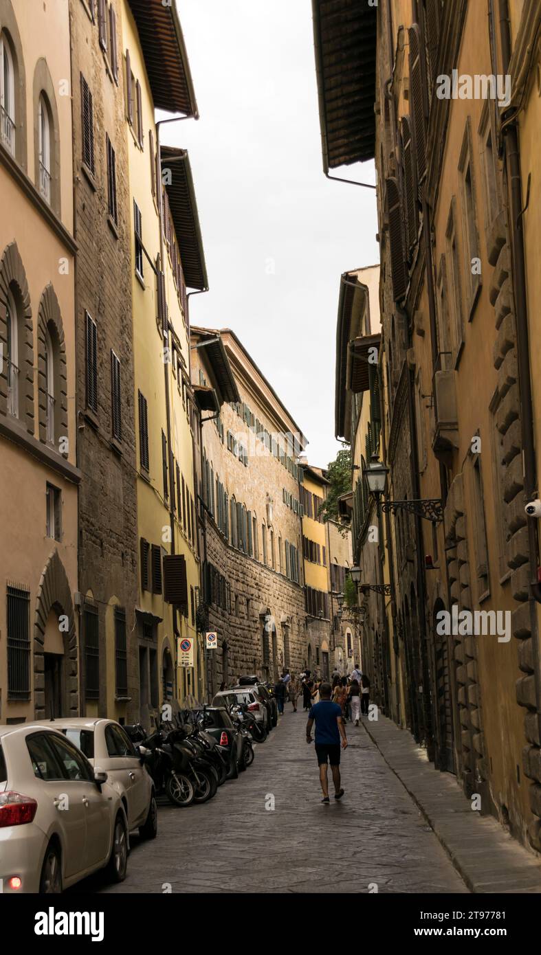 strada a Firenze, Italia Foto Stock