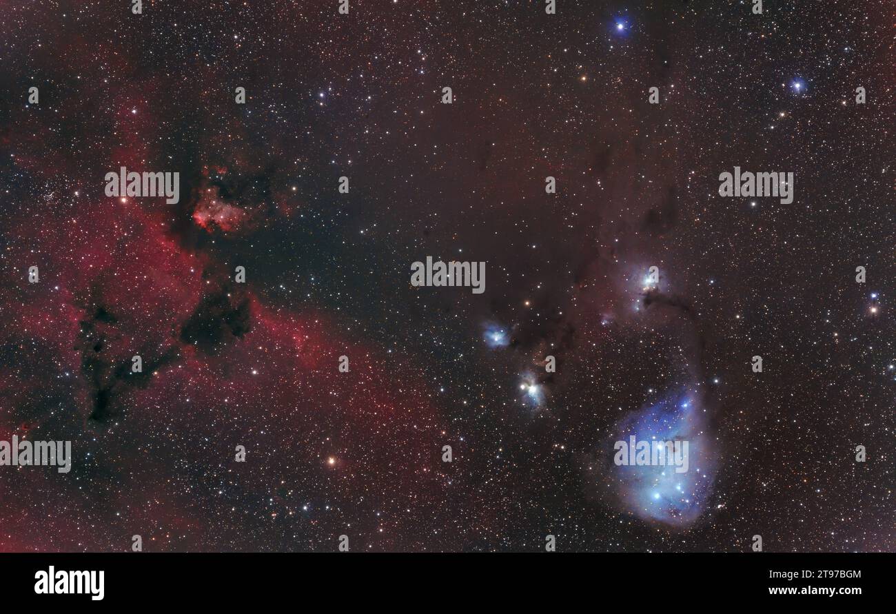 IC447 e dintorni (inferno e paradiso) Foto Stock