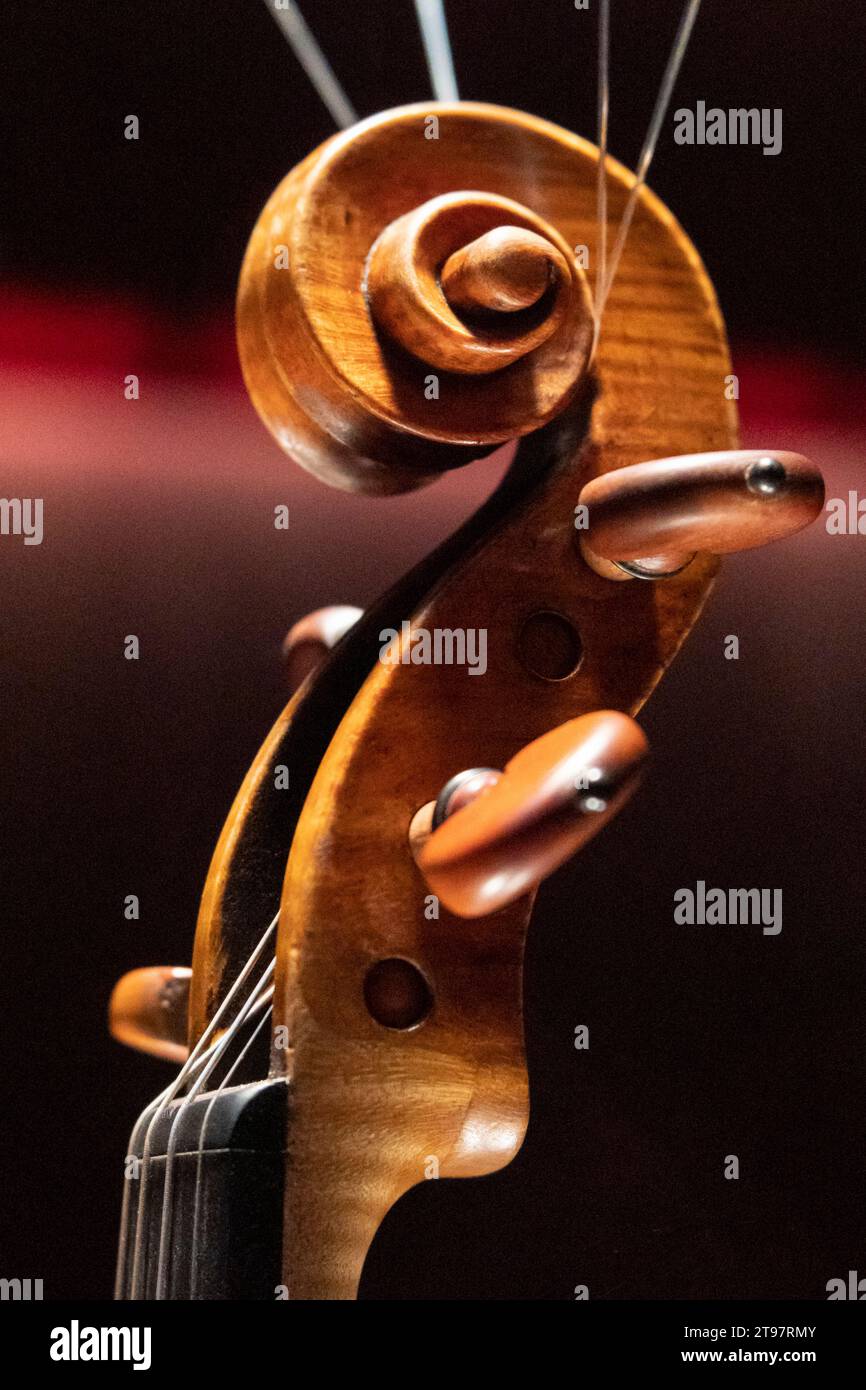 Violino storico di Andrea Guarneri (1659), esposto al Museo de Violina di Cremona Foto Stock