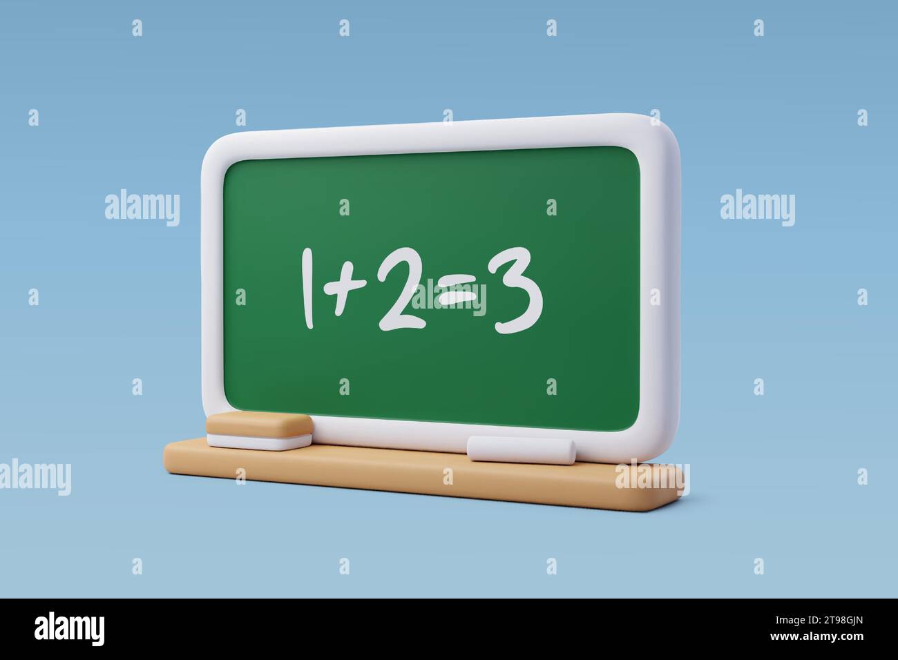 Testo vettoriale 3d con gesso e gomma Green School Board, concetto Back to School. EPS 10 vettoriale. Illustrazione Vettoriale