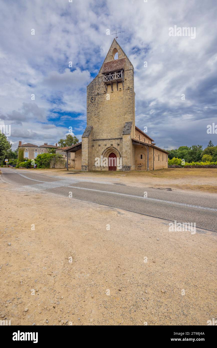 Eglise Saint-Andre de Lucmau, dipartimento della Gironda, Aquitania, Francia Foto Stock