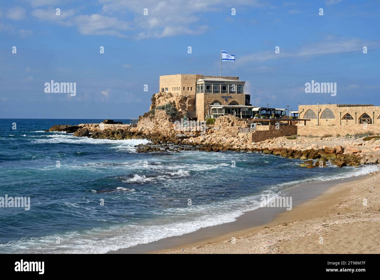 Caesarea Maritima, antica cittadella Foto Stock