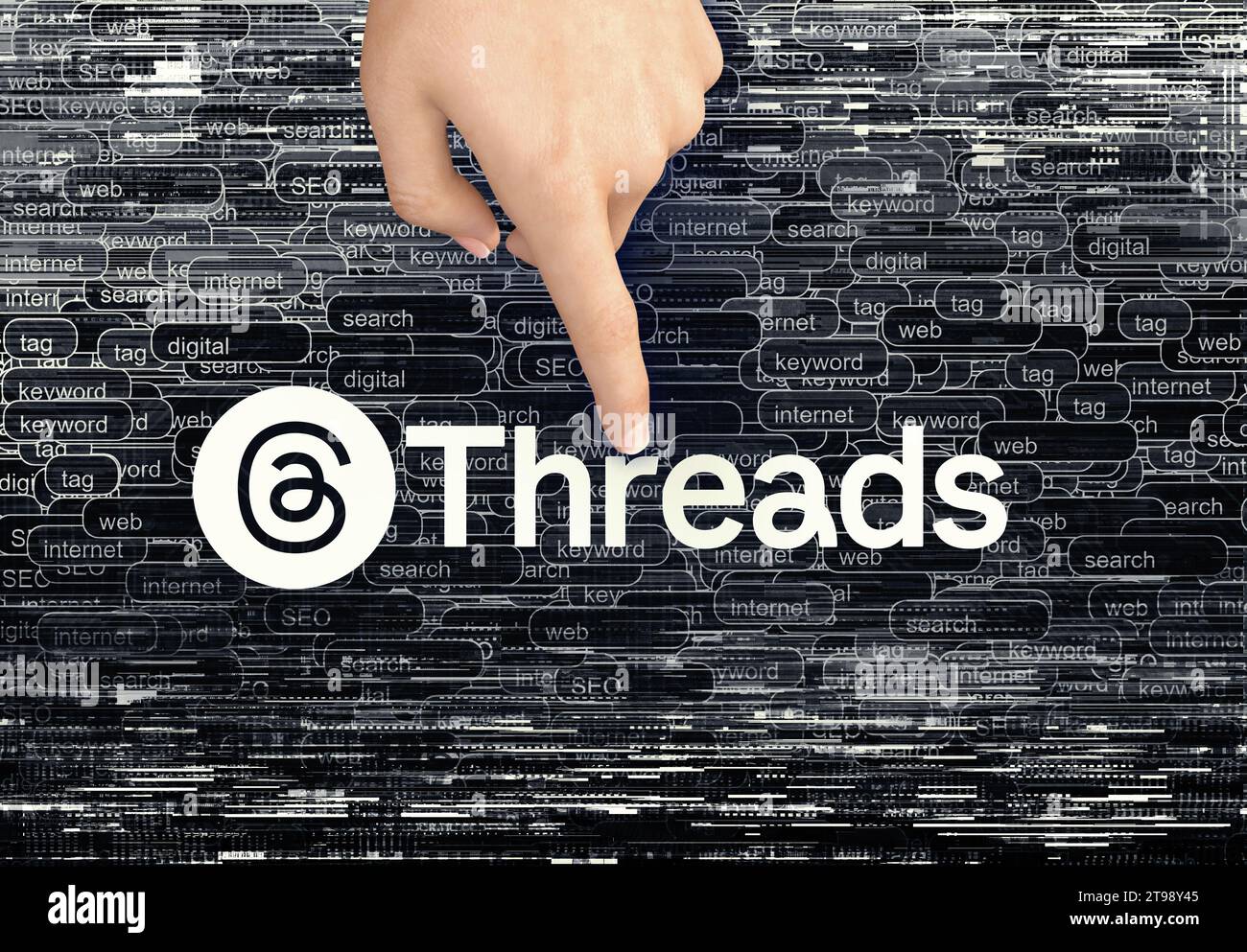 thread, sfondo thread - grafica multimediale scoiale Foto Stock