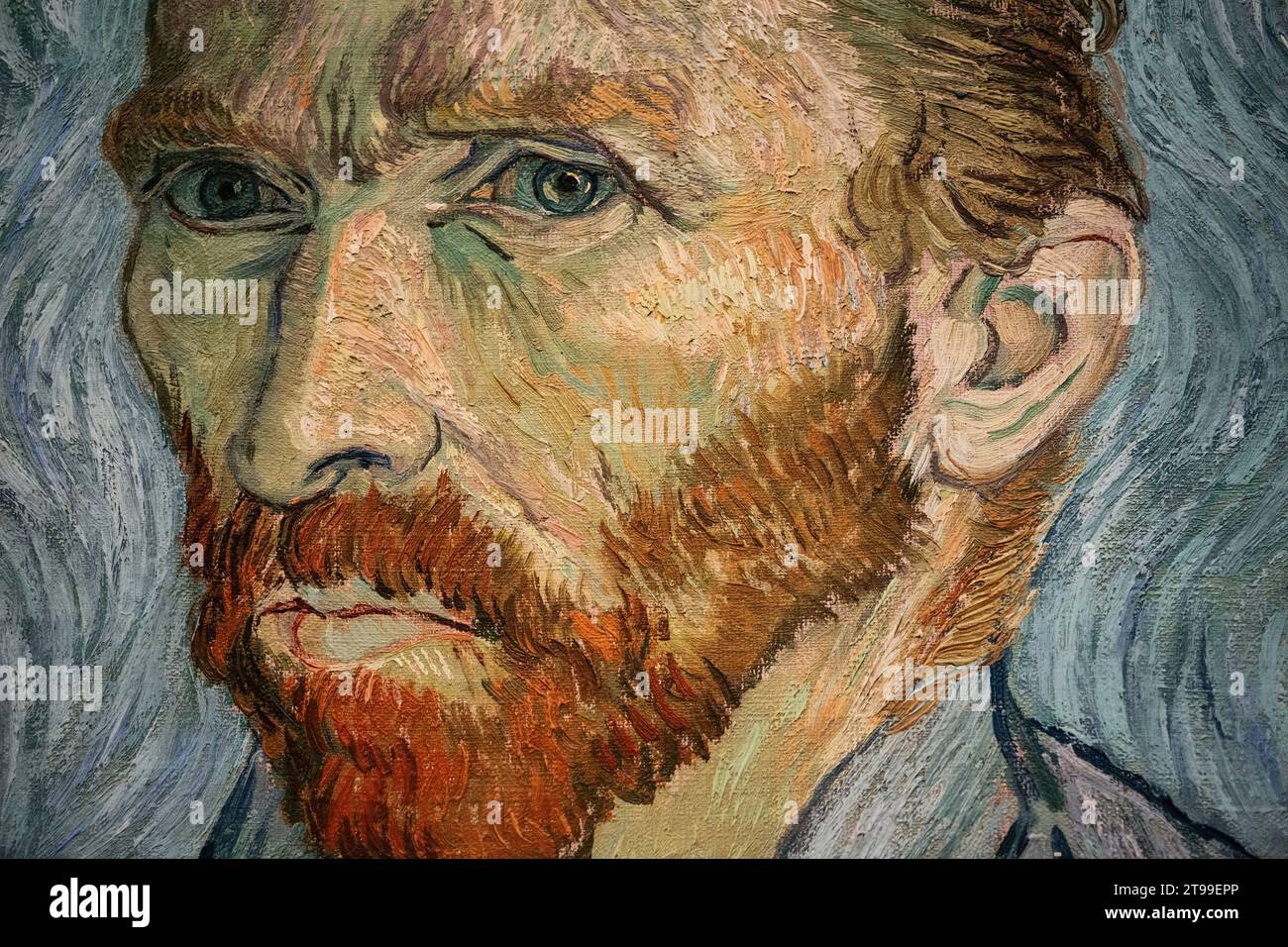 Dettaglio della pittura di Van Gogh nel Museo d'Orsay, Parigi, Francia. Foto Stock