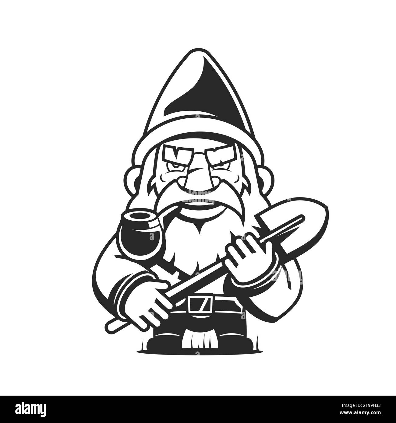 Casa delle fate a fungo di GNOME o Fairy, illustrazione vettoriale piatta dei cartoni animati isolata su sfondo bianco. Fantasy House di una foresta di fate in cui abitano piccoli abitanti Illustrazione Vettoriale