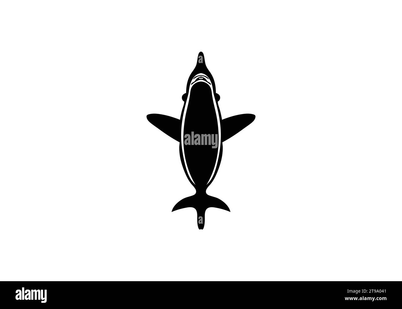 Icona di illustrazione del design in stile minimal Bull Shark Illustrazione Vettoriale