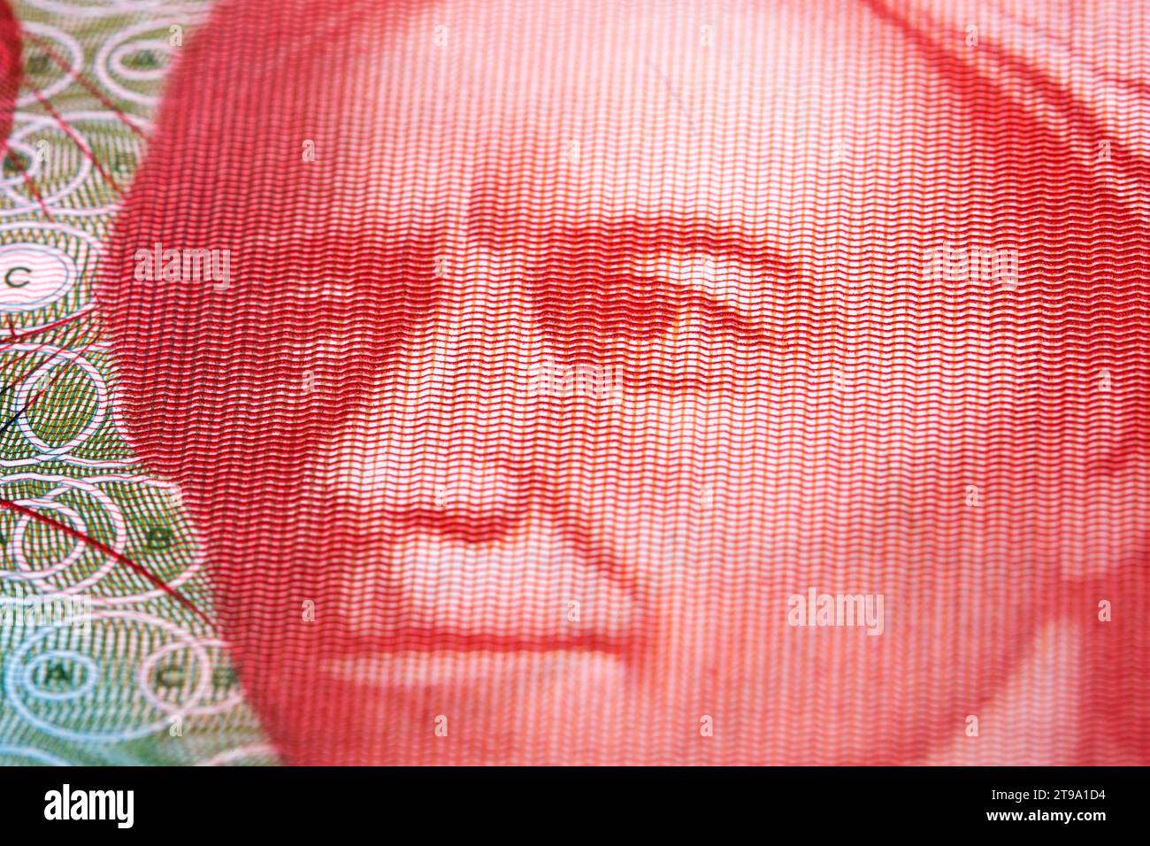 Leonhard Euler un ritratto di primo piano da Swiss Money - Franc Foto Stock