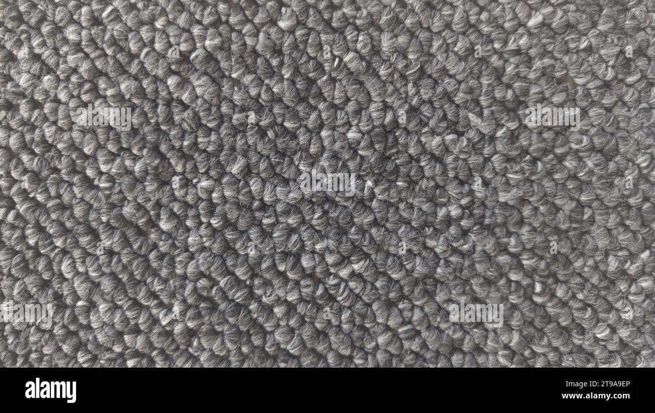 Texture generica senza cuciture in lana grigia Foto Stock