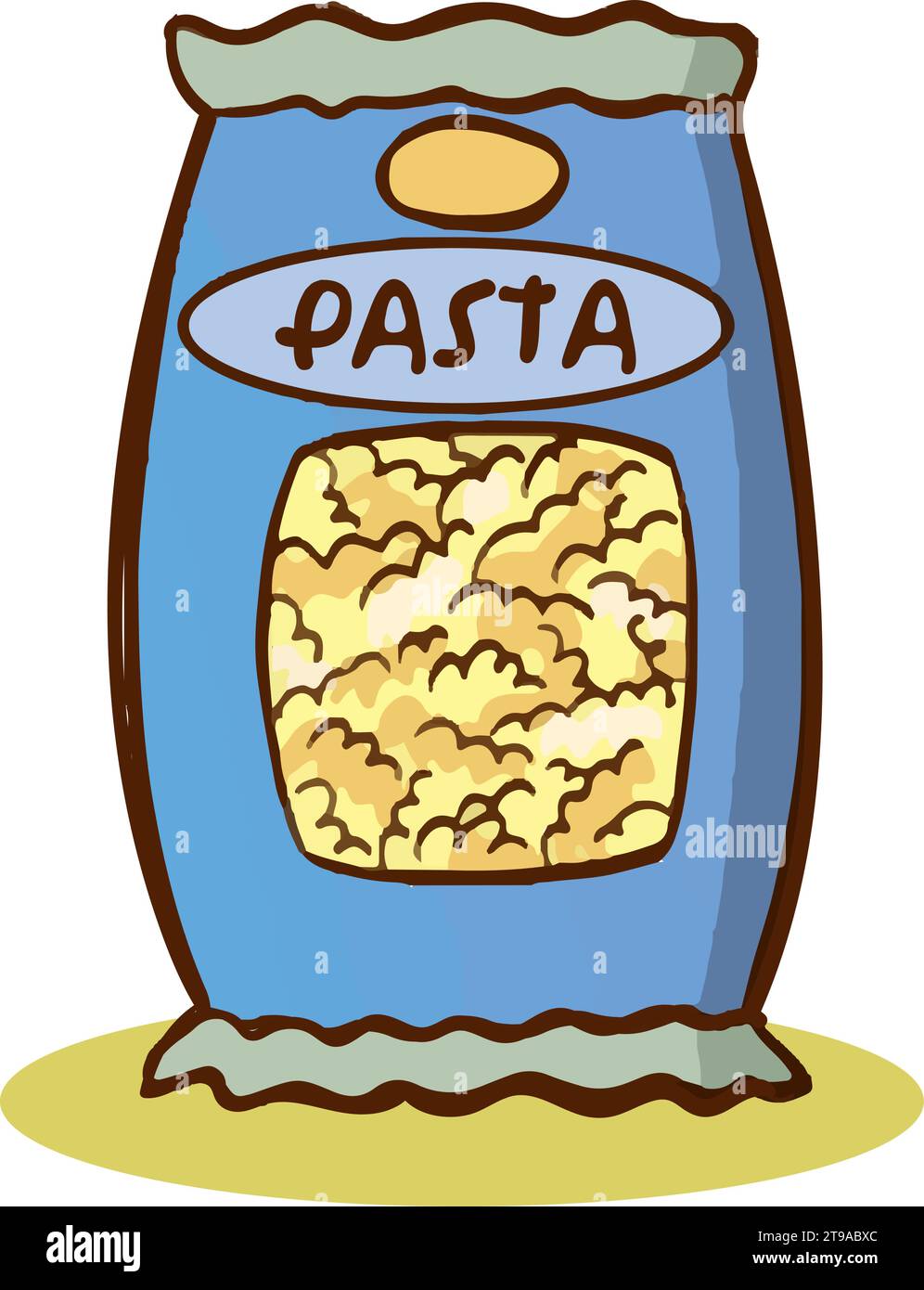 Pacchetto di pasta e macaroni italiani Vector Illustrazione Vettoriale
