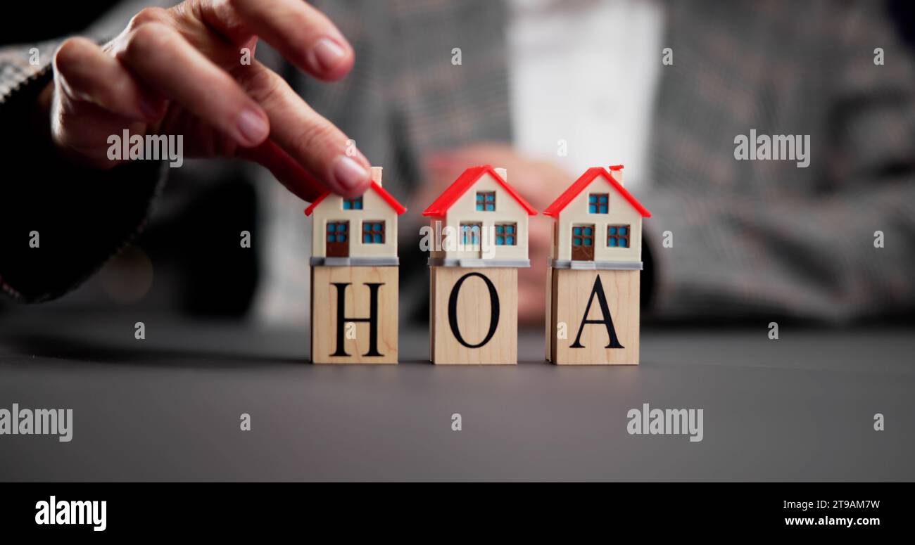 Accattivante Community: I proprietari di case si uniscono con la loro associazione HOA Foto Stock
