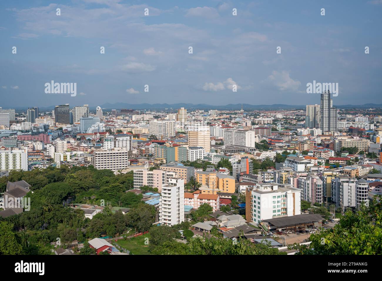 Il paesaggio urbano del distretto di Pattaya Chonburi in Thailandia nel sud-est asiatico Foto Stock
