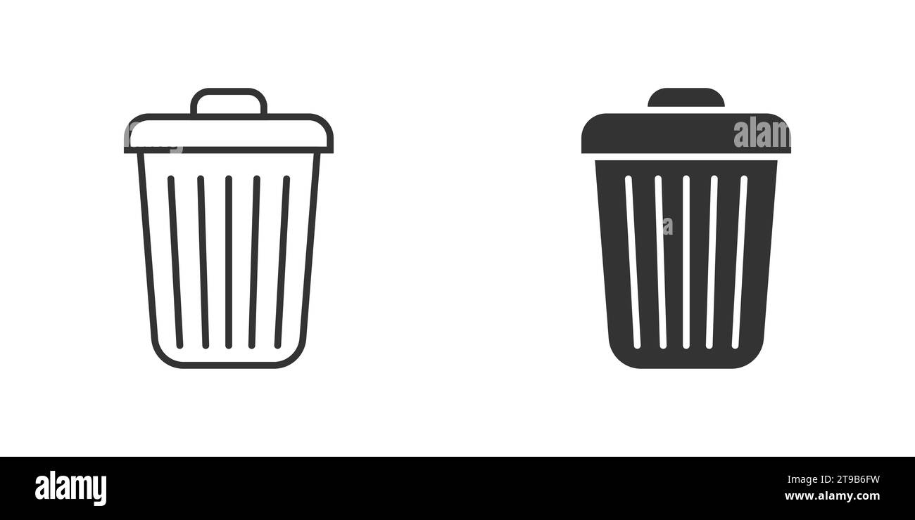 Icona del cestino. Icona bin. Design semplice. Illustrazione vettoriale Illustrazione Vettoriale