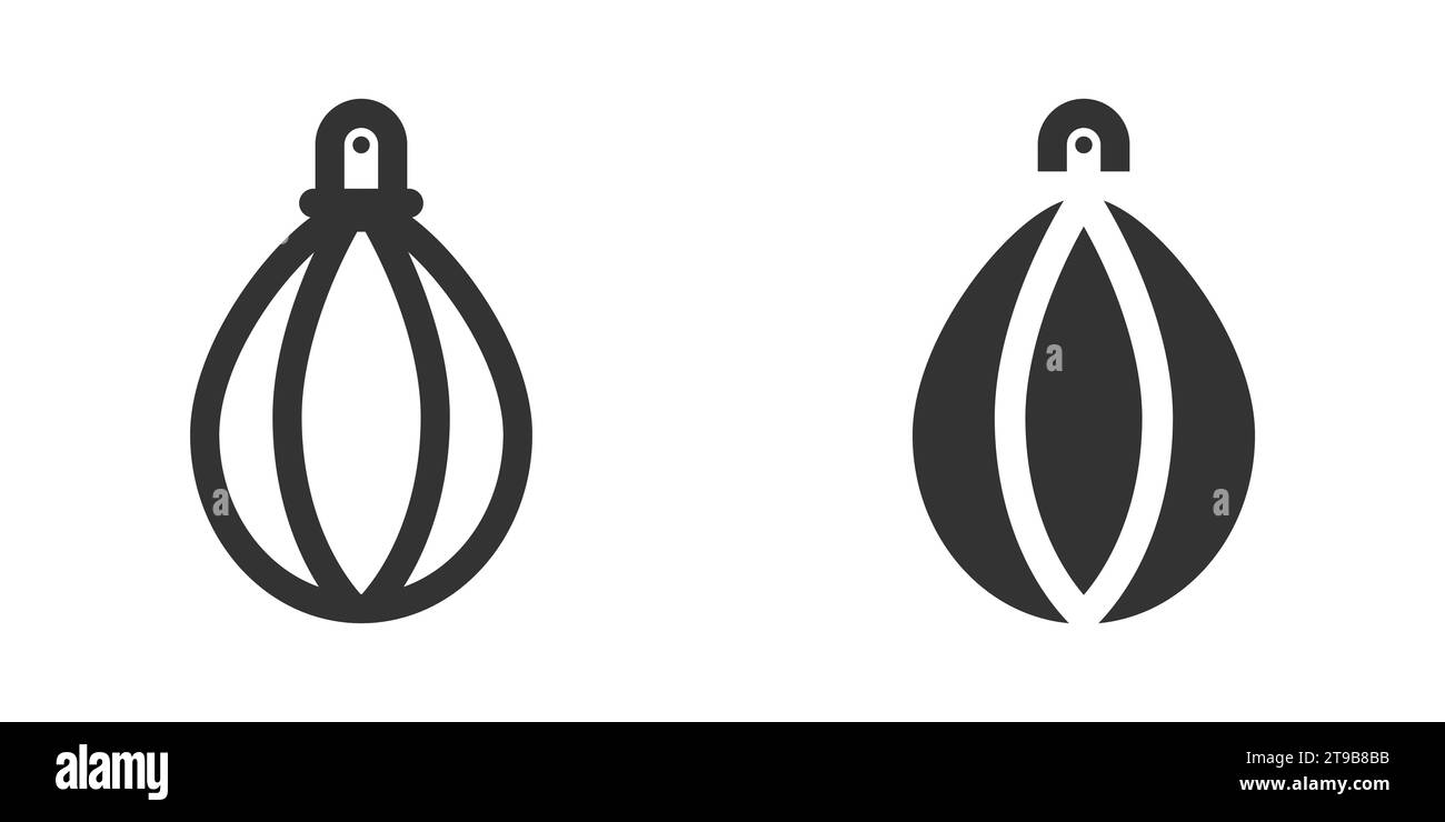 Pere da boxe. Simbolo della busta da boxe. Illustrazione vettoriale Illustrazione Vettoriale