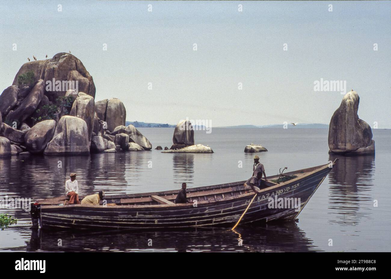 Tanzania, peschereccio sul lago Victoria. Foto Stock