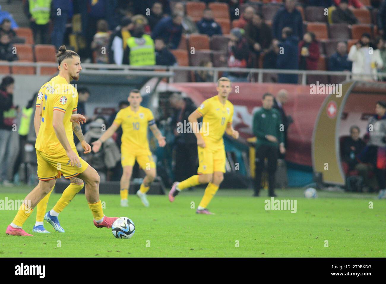 Partita di qualificazione Euro 2024 Romania X Svizzera 23.11.2023 , Stadio Nazionale Arena , Bucarest , Cristi Stavri Foto Stock