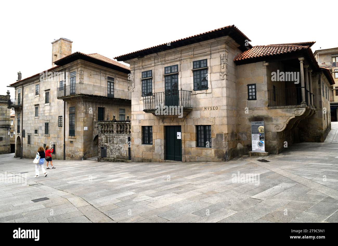 Pontevedra città, Castro Monteagudo edificio (XVIII secolo). Galizia, Spagna. Foto Stock