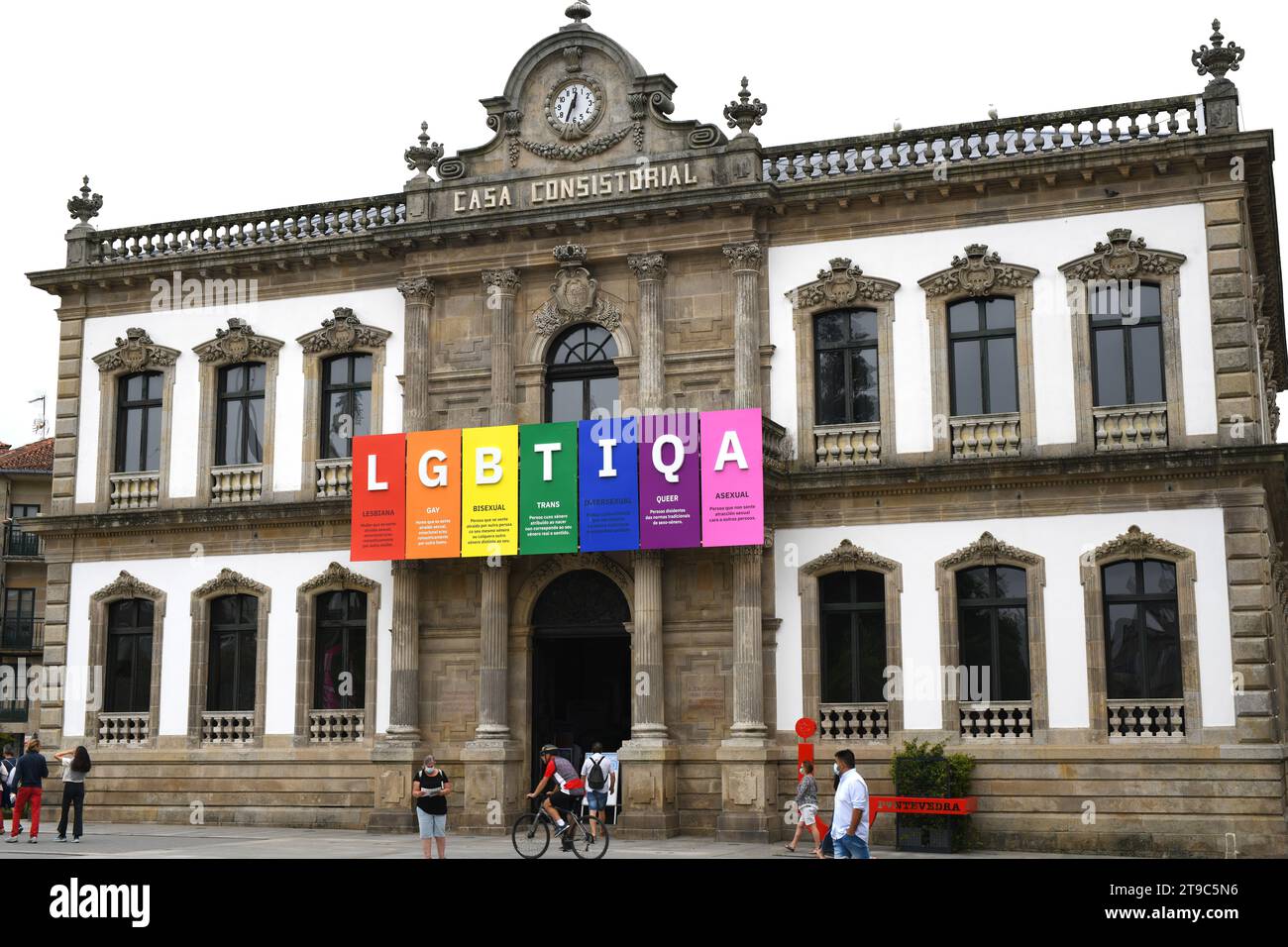 Pontevedra City, Municipio (19 ° secolo). Galizia, Spagna. Foto Stock