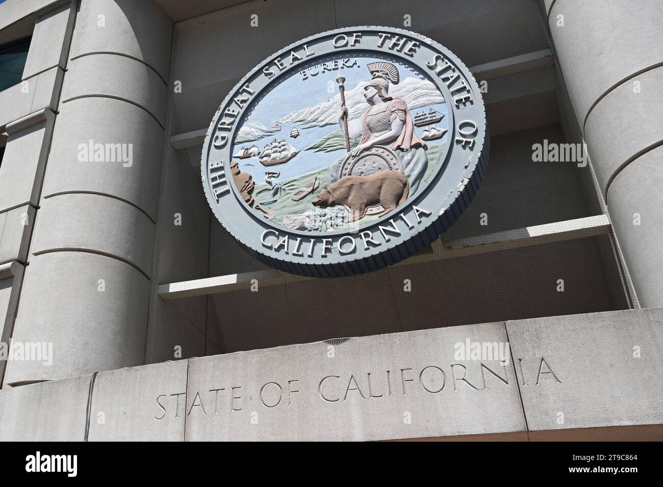 San Francisco, California, USA - 25 luglio 2023: Sede centrale della California Public Utilities Commission a San Francisco, Stato della California. Foto Stock