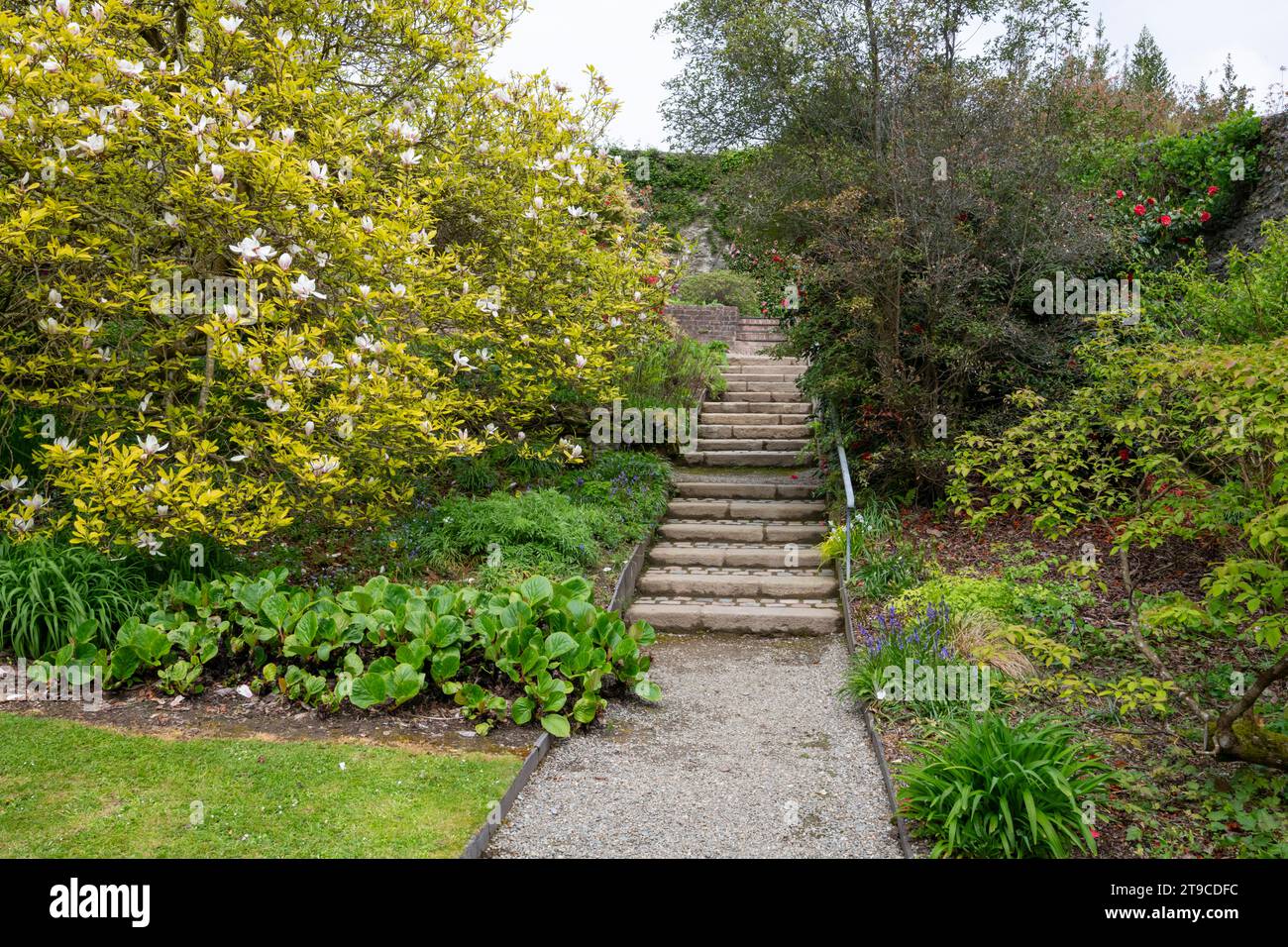 Plas Cadnant Hidden Gardens, Menai Bridge, Anglesey, Galles del Nord. Foto Stock