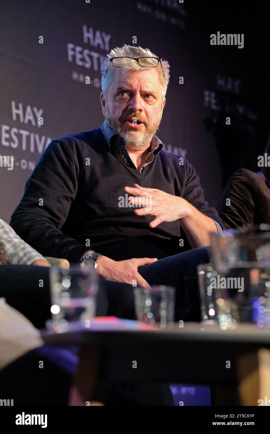 Hay Festival Winter Weekend, Hay on Wye, Powys, Wales, UK – venerdì 24 novembre 2023 – Paul Harding autore e candidato al Booker Prize per il suo romanzo This Other Eden - Photo Steven May / Alamy Live News Foto Stock