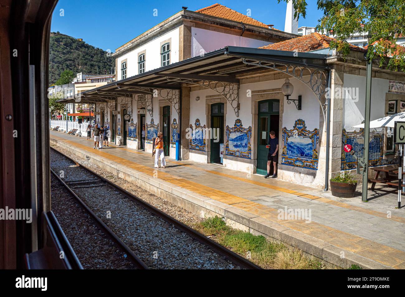 Stazione ferroviaria di Pinhao Portogallo Foto Stock