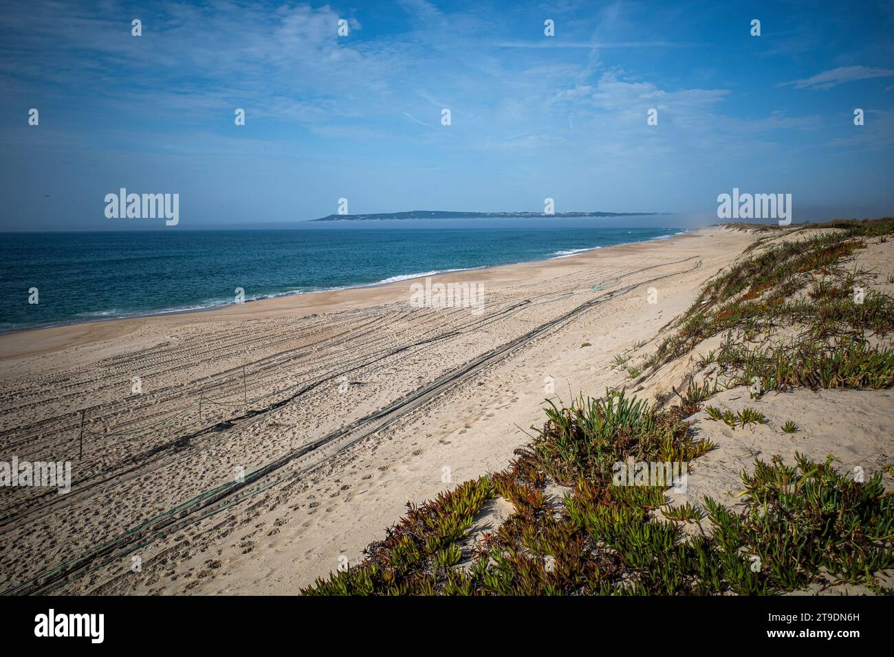 Praia da Costa de Lavos, lungo la costa portoghese Foto Stock