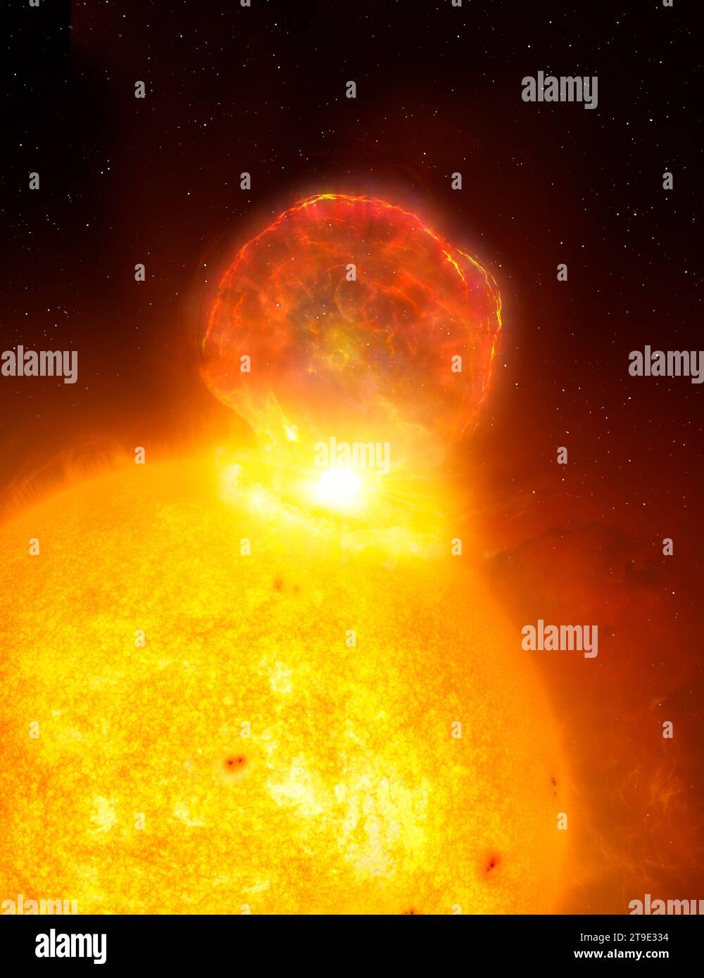 espulsione massa di superficie Foto Stock