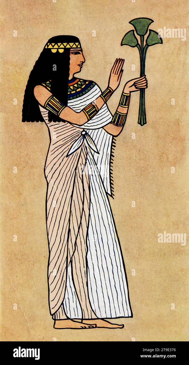 Sacerdotessa egiziana, illustrazione Foto Stock