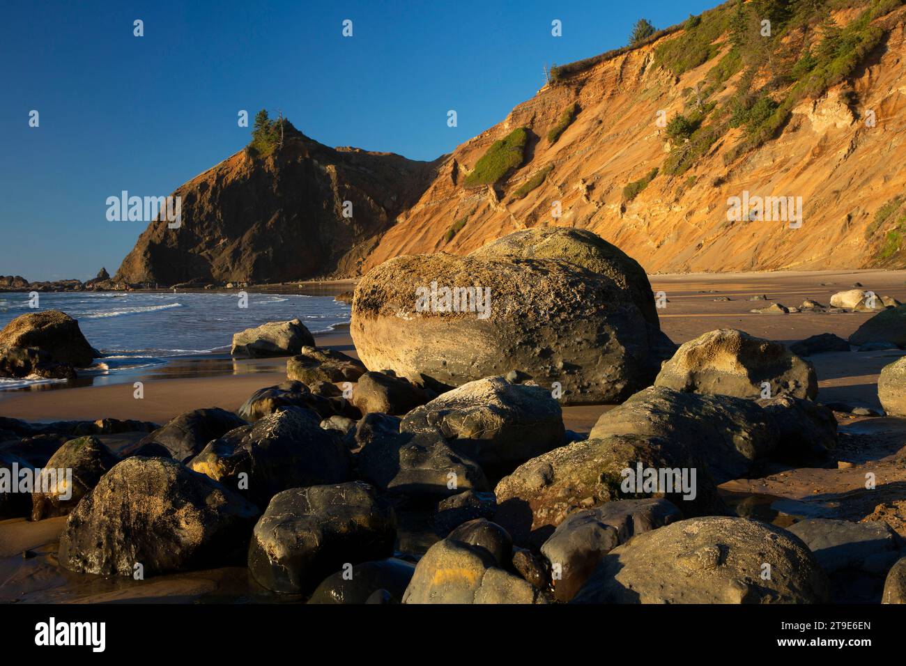 Spiaggia, Strade Fine del parco statale, Oregon Foto Stock