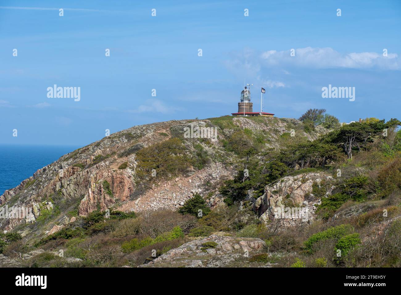 Faro a Kullaberg, in Svezia Foto Stock