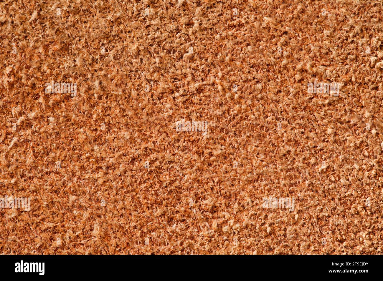 Pelle scamosciata, retro di vera pelle, arancione, vista macro ravvicinata Foto Stock