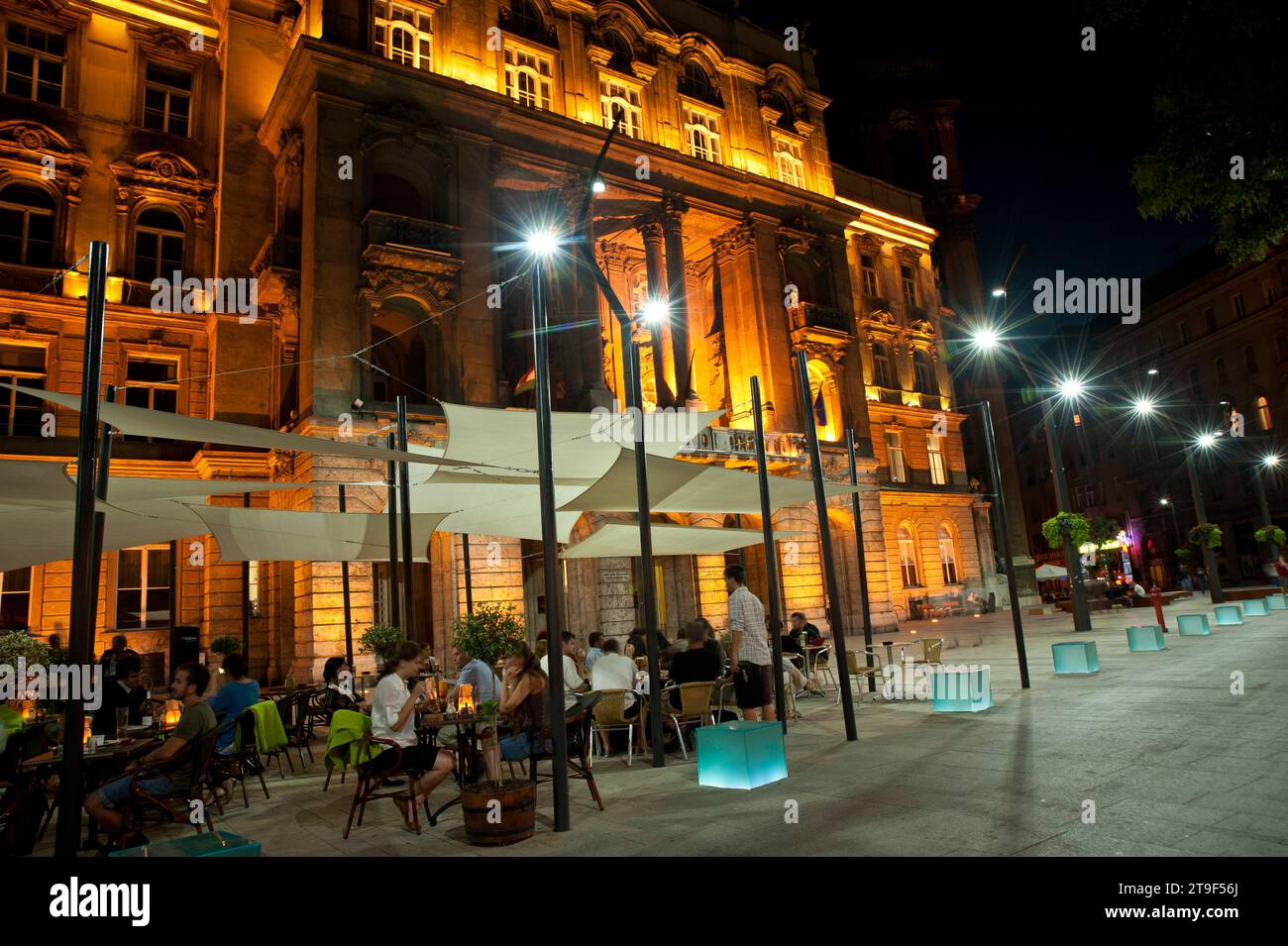 Budapest, Egyetem ter, Kecskemeti utca, Stadtgestaltung // Budapest, Egyetem ter, Kecskemeti utca, Urban Design Foto Stock