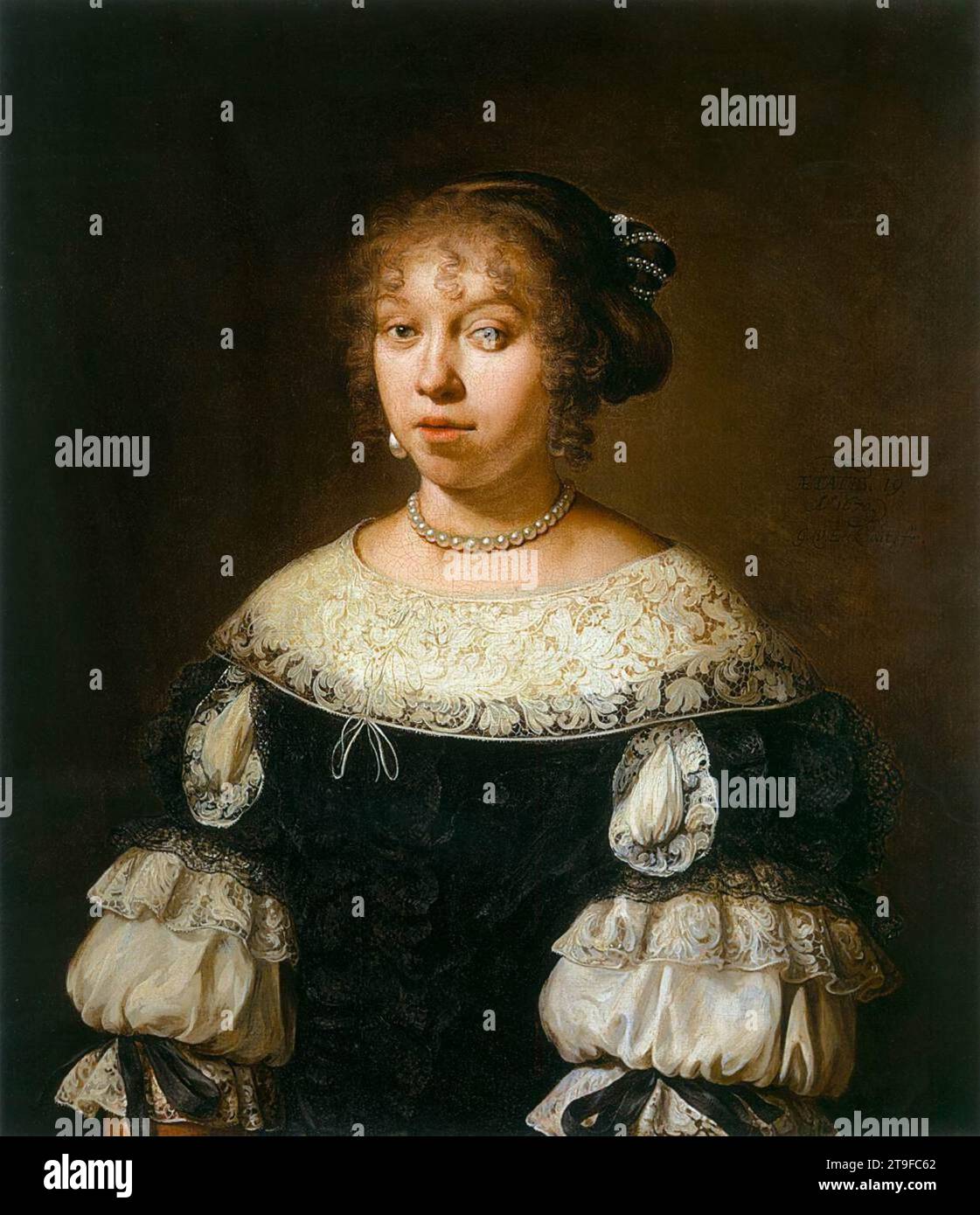 Ritratto di Maria Dircksdr. Bogaert 1670 di Gerbrand Van Den Eeckhout Foto Stock