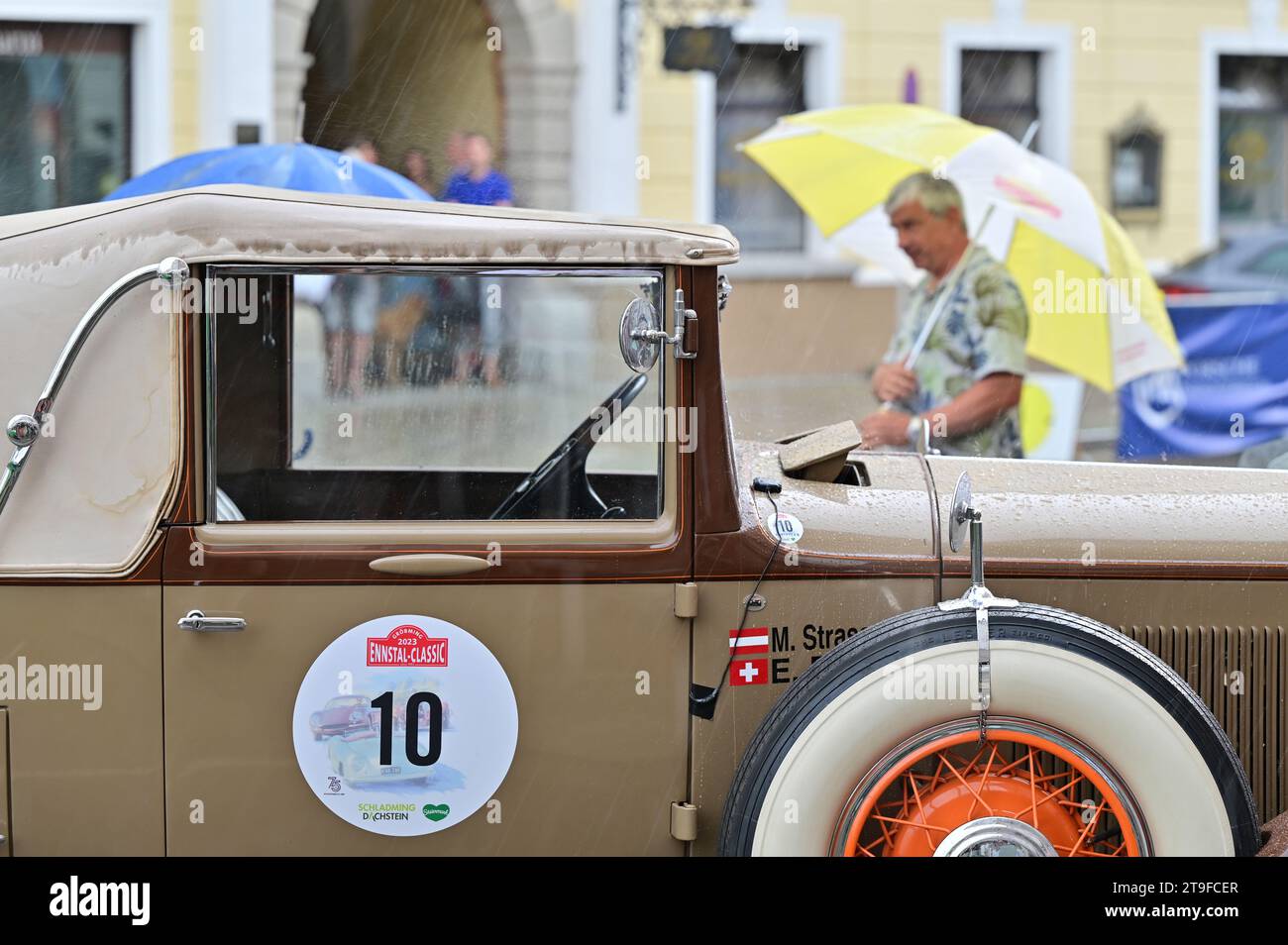 L'Ennstal Classic è uno dei più famosi rally di auto d'epoca in Austria e in Europa per le automobili storiche Foto Stock