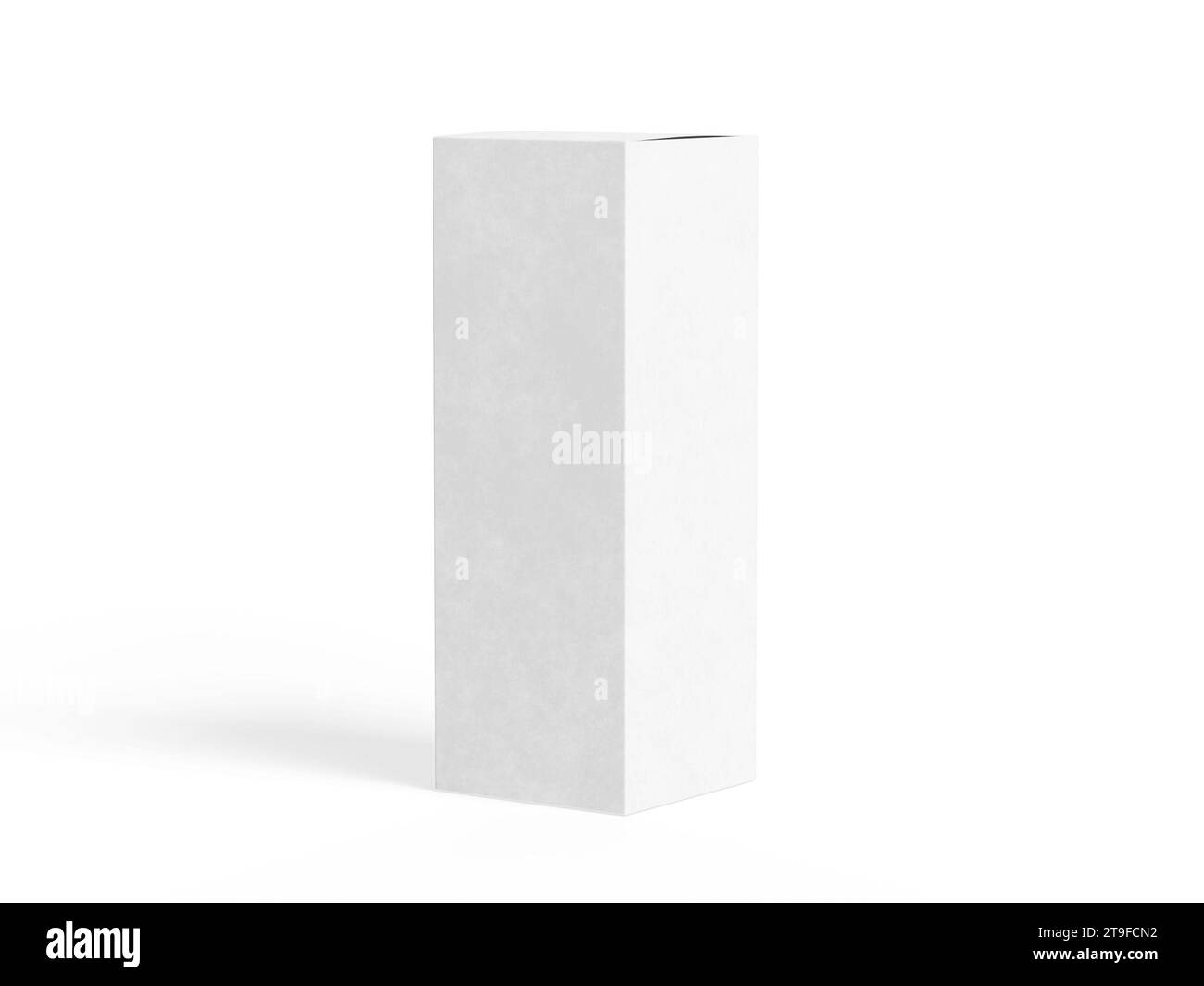 Confezione di carta di cartone di colore bianco e sfondo con texture realistica Foto Stock
