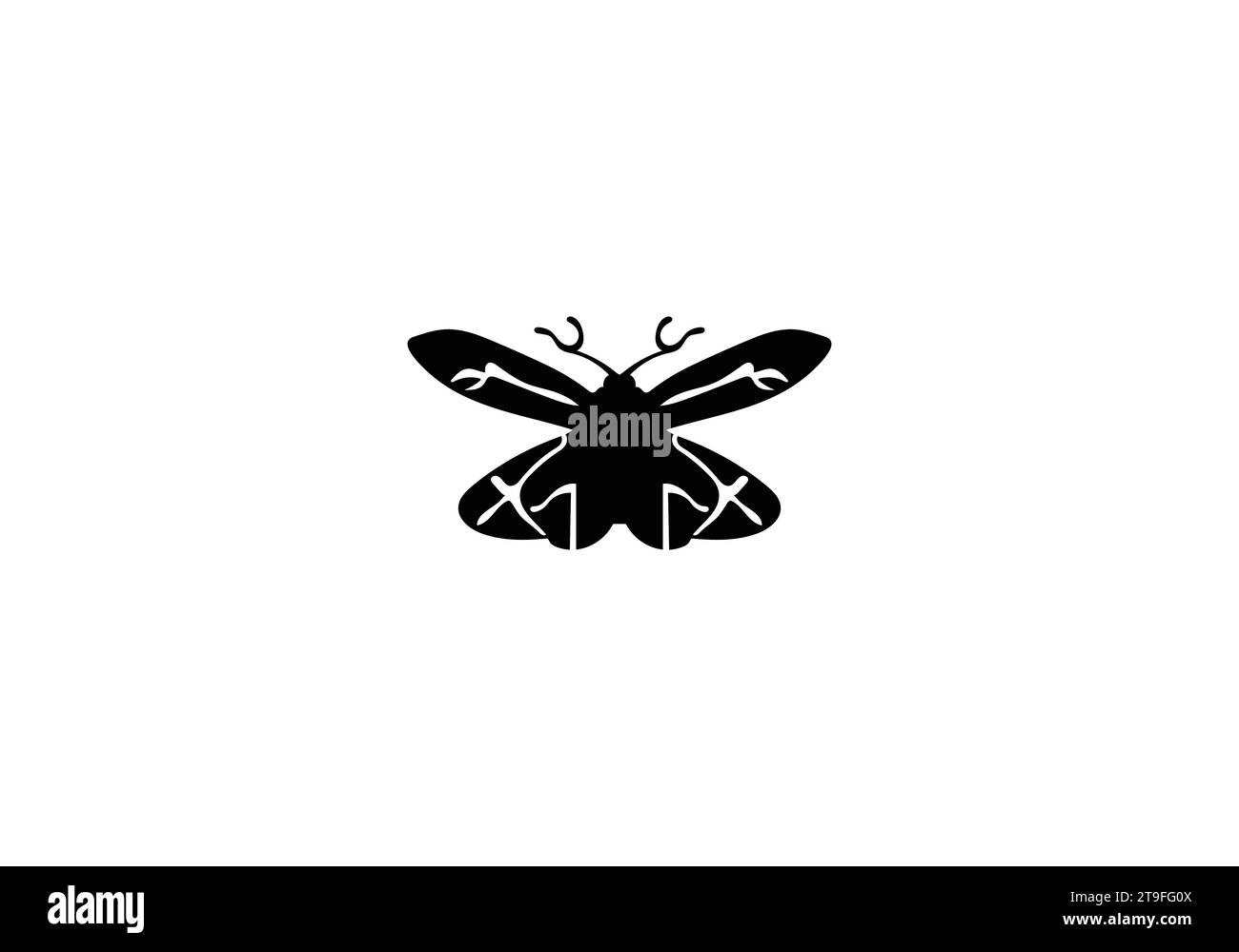 Bagworm Moth, icona di stile minimalista, disegno illustrativo Illustrazione Vettoriale