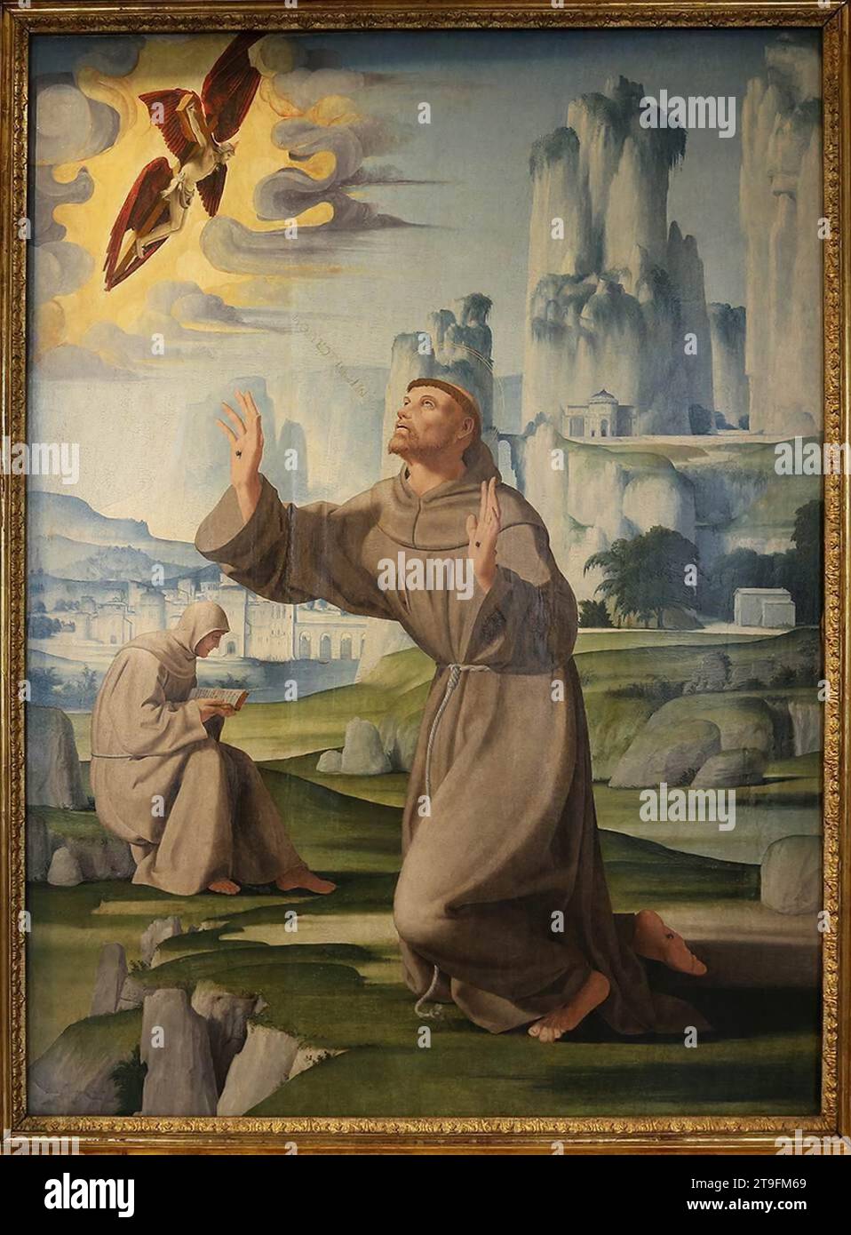 Stigmatizzazione di San Francesco - di Pedro Fernandez Foto Stock