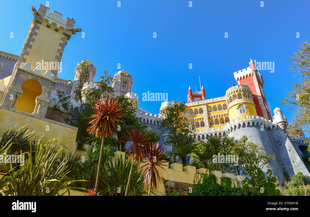 Dettagli del Palácio da pena, Sintra, Portogallo Foto Stock