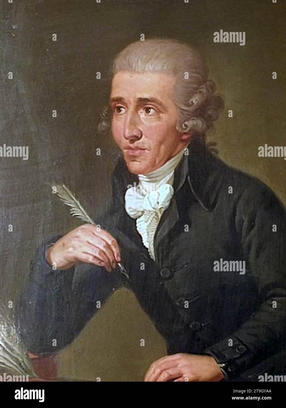 Ritratto di Joseph Haydn 1770s di Ludwig Guttenbrunn Foto Stock
