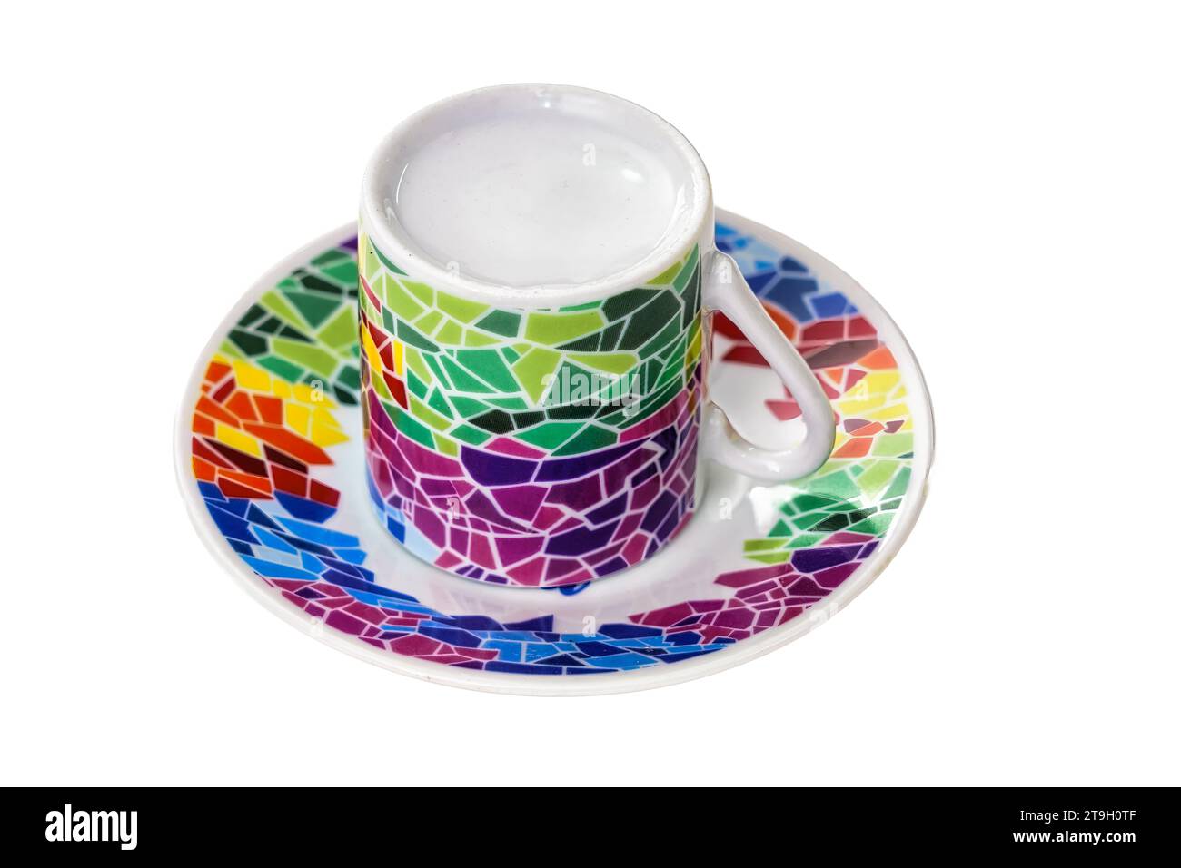 Piccola tazza di caffè ricordo, Lisbona, Portogallo. Foto Stock