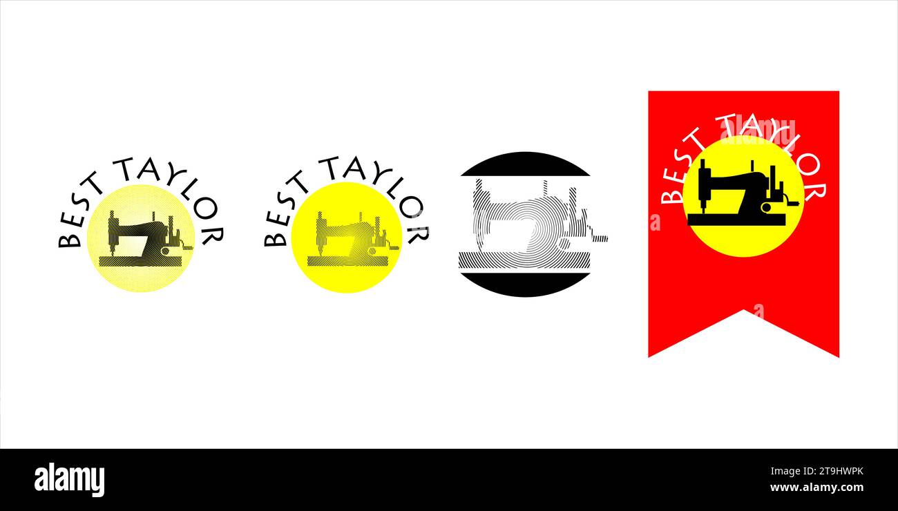 Logo, logotipo, simbolo aziendale per cucire Illustrazione Vettoriale