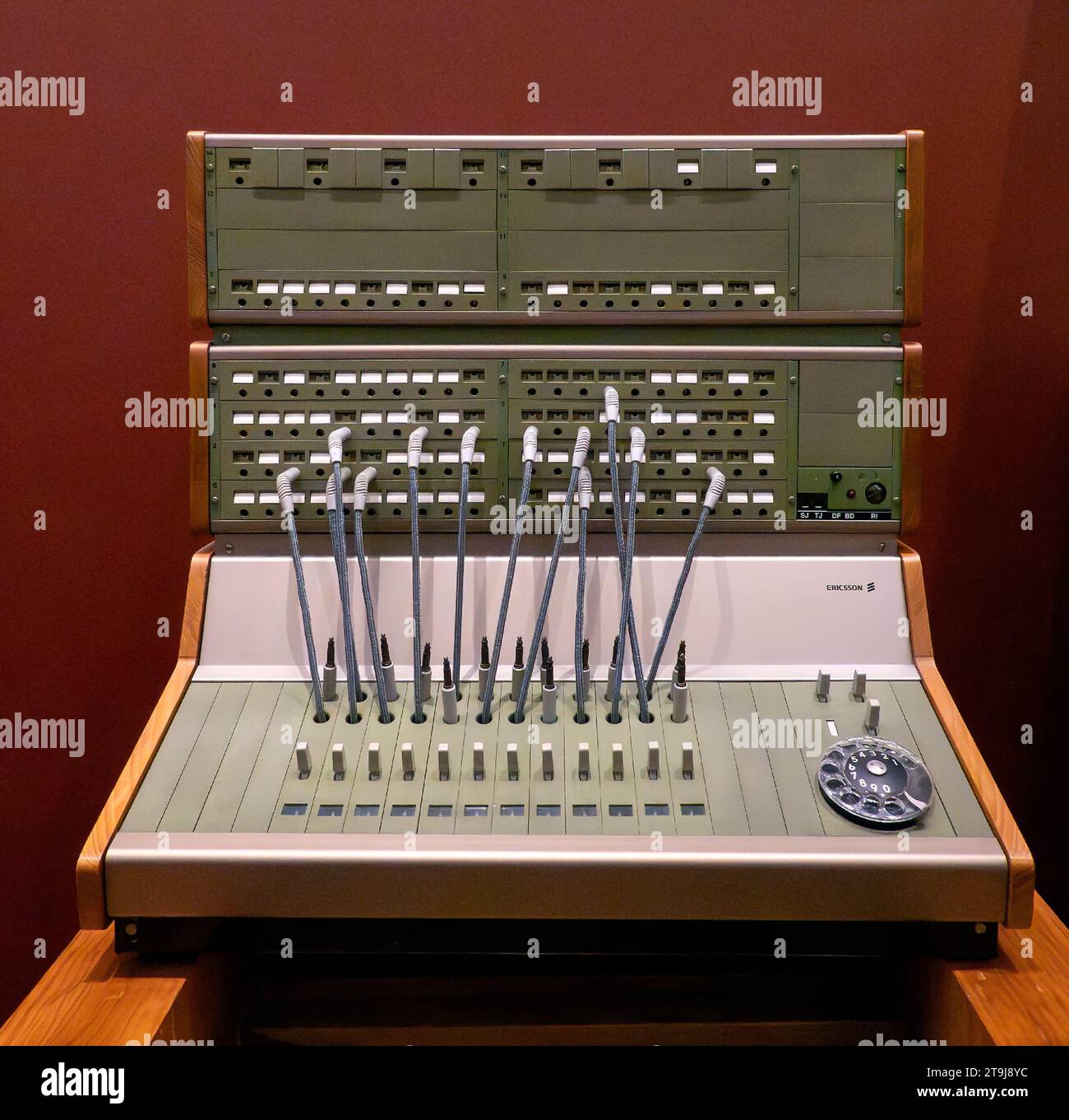 Vintage centralino telefonico Foto Stock