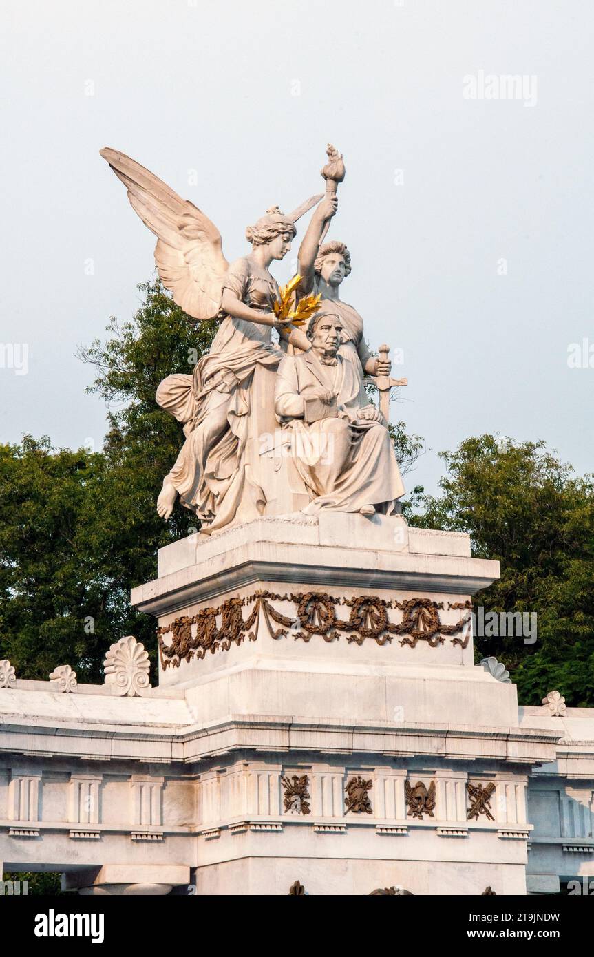Il monumento a Benito Juarez si trova nell'Alameda Central, nel centro storico di città del Messico Foto Stock