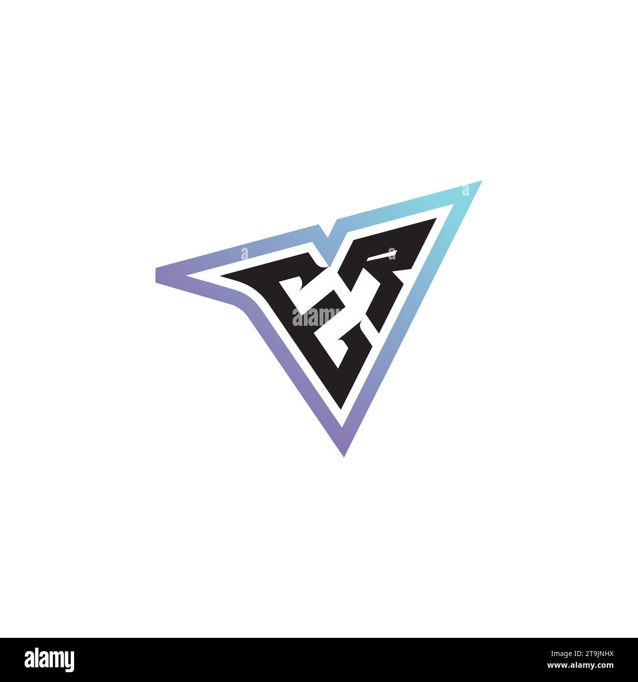 La combinazione di lettere ER, il logo originale o il logo iniziale per il gaming, è un concept design ispirato Illustrazione Vettoriale