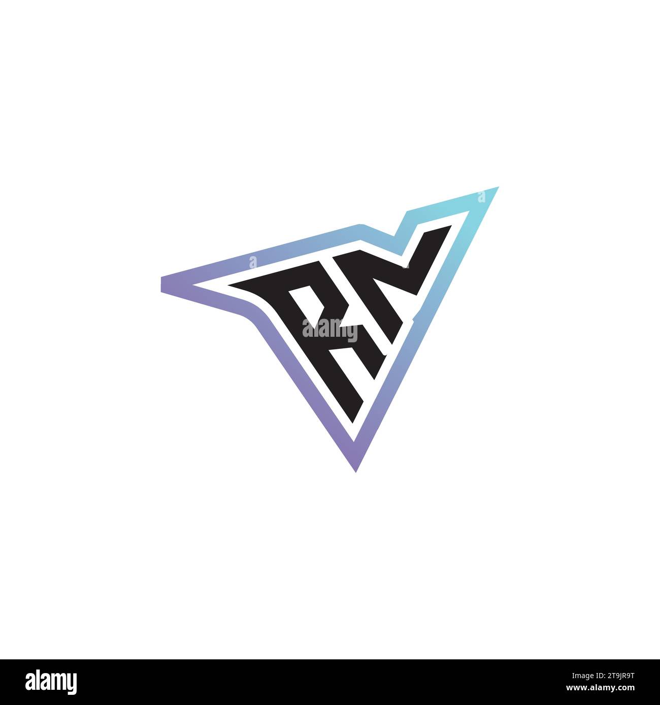 Combinazione RN Letter, logo originale o logo iniziale di gioco come concept design ispiratore Illustrazione Vettoriale