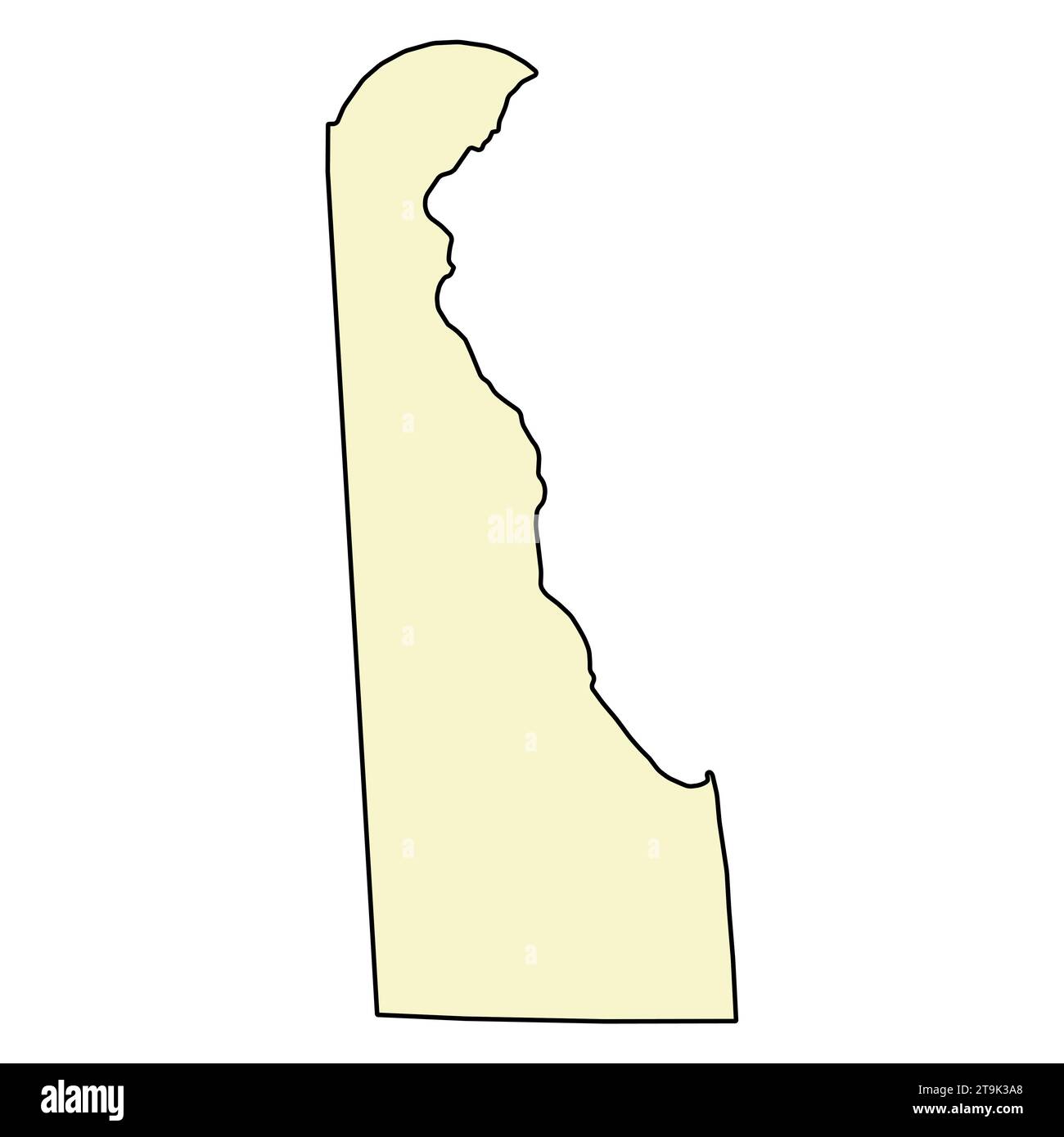 Forma della mappa del Delaware, stati uniti d'america. Icona Flat Concept illustrazione vettoriale . Illustrazione Vettoriale