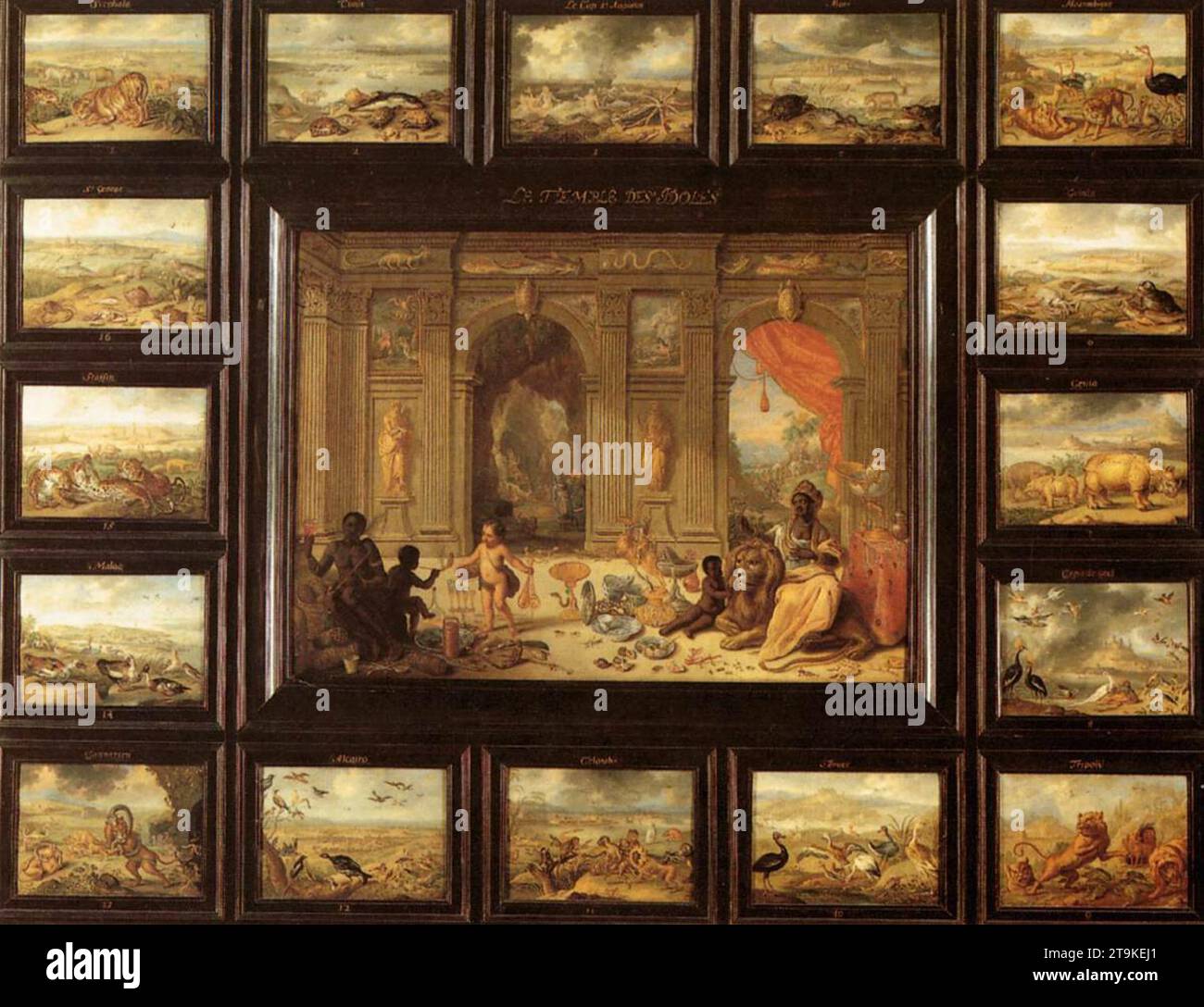 The Continent of Africa 1666 di Jan Van Kessel Foto Stock