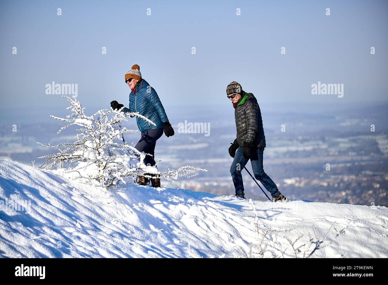 Cotswolds nella neve Foto Stock