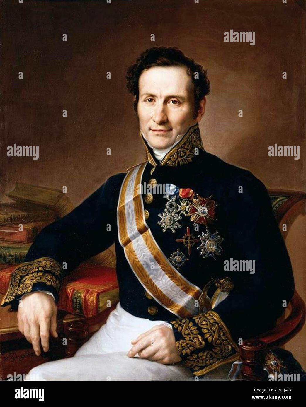 Ritratto di Don Mateo Casado y Sirelo 1839 di Vicente Lopez Y Portana Foto Stock